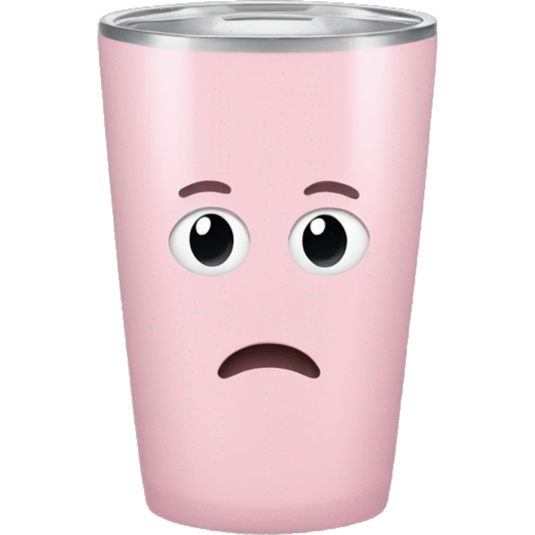 Light pink tumbler without face emoji