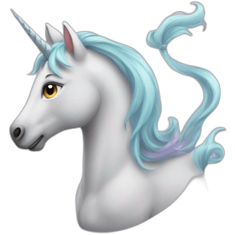 Chat sur une licorne  emoji