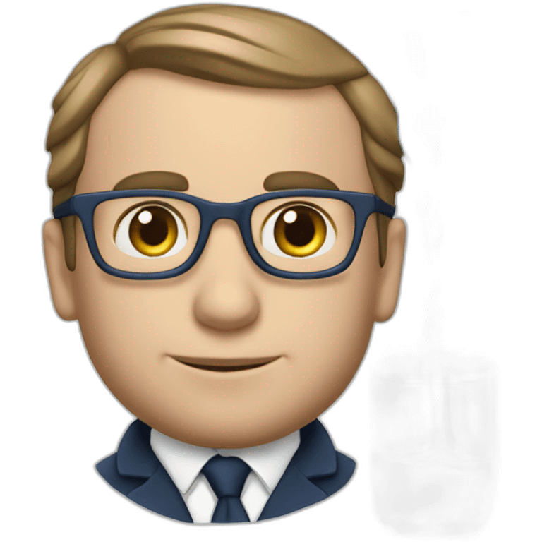 Macron avec un verre d’eau emoji