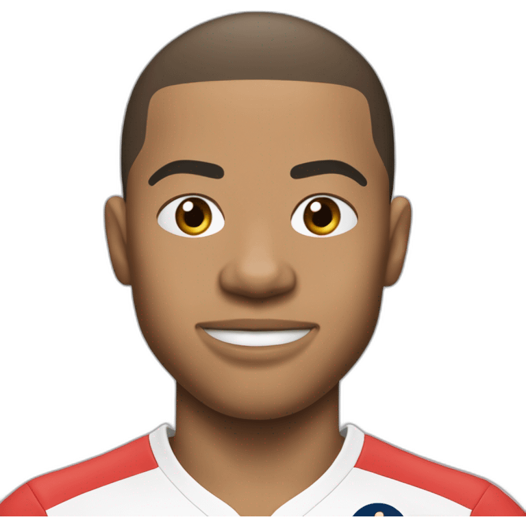 Mbappe avec la bouche ouverte et les mains derrière la tête emoji