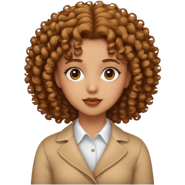 a girl with curly hair  emoji