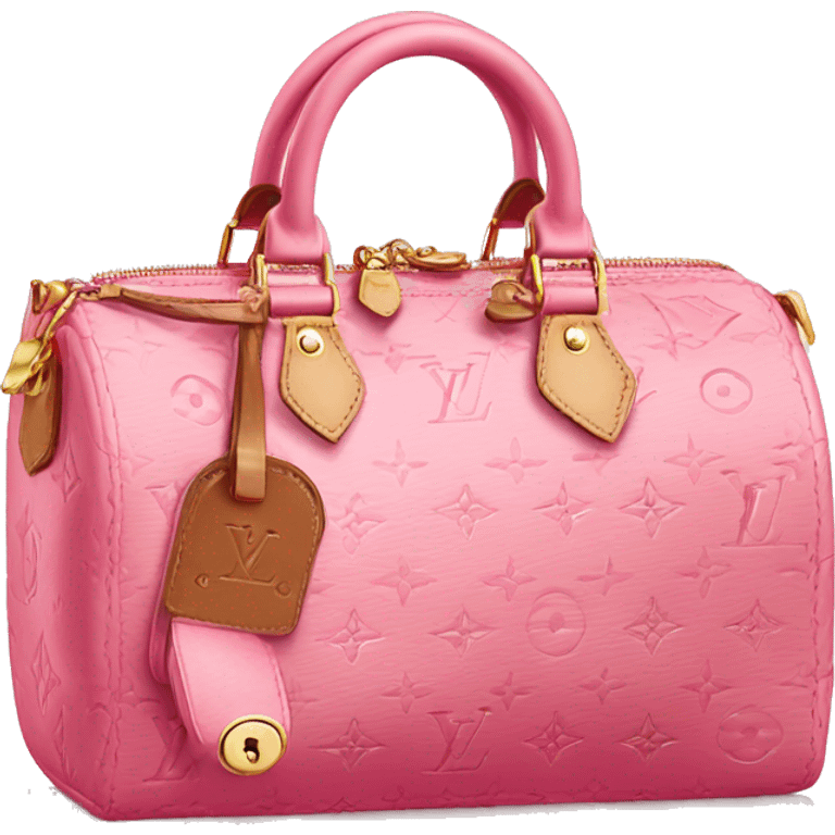 Louis Vuitton bag pink emoji