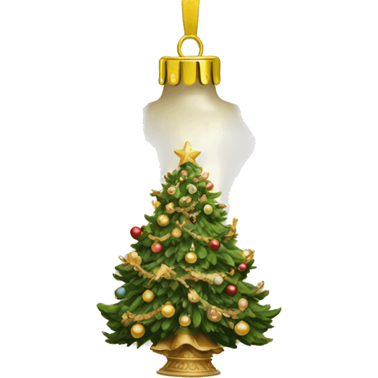 Christmas tree rococo beige  bauble emoji