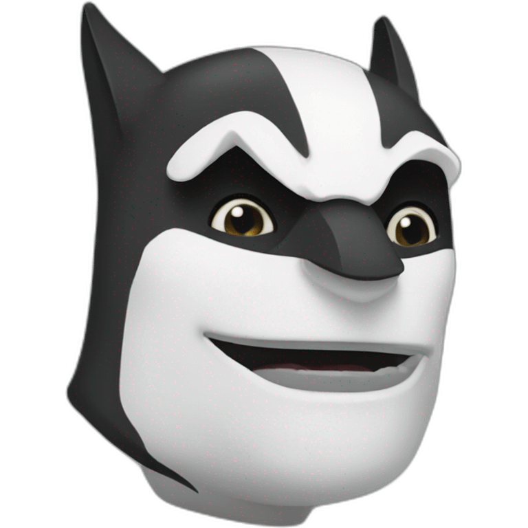 Une chèvre en Batman emoji