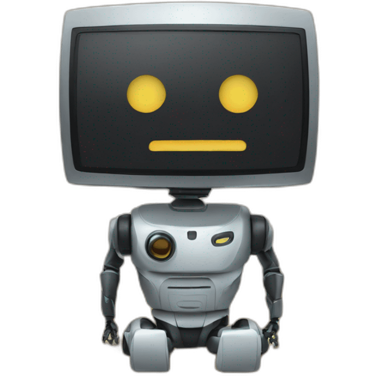 Ninja robot watching tv emoji