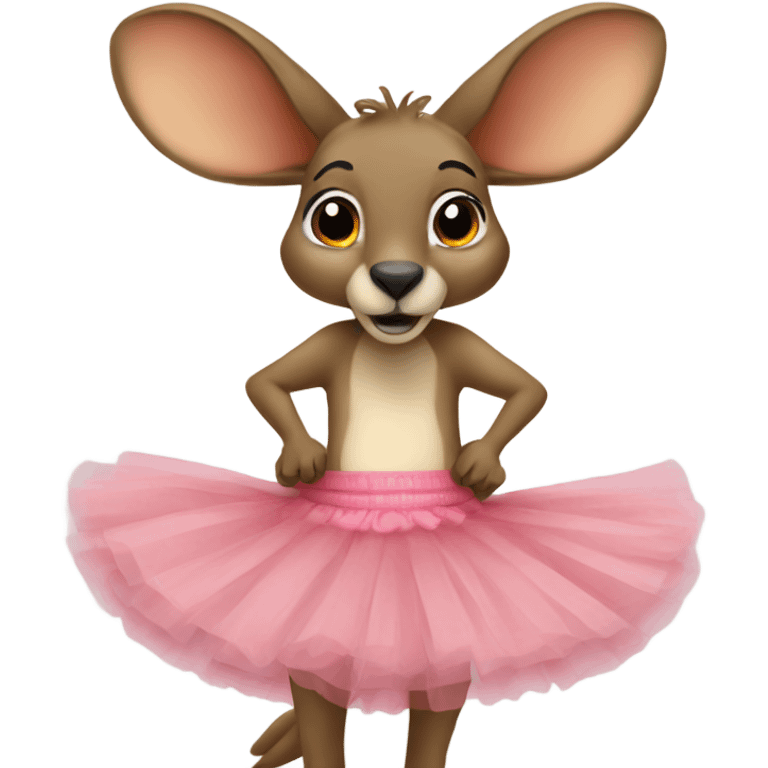 Kangaroo in a tutu emoji