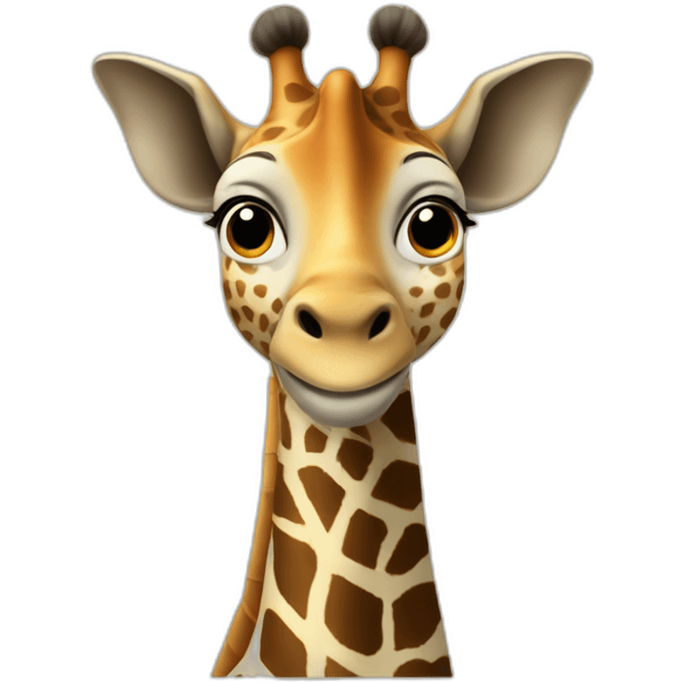 Girafe l'éléphant emoji