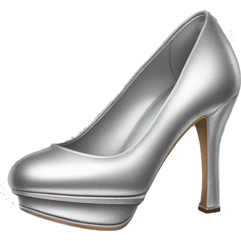 Silver miumiu shoes emoji