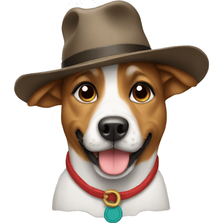 Dog with a hat emoji