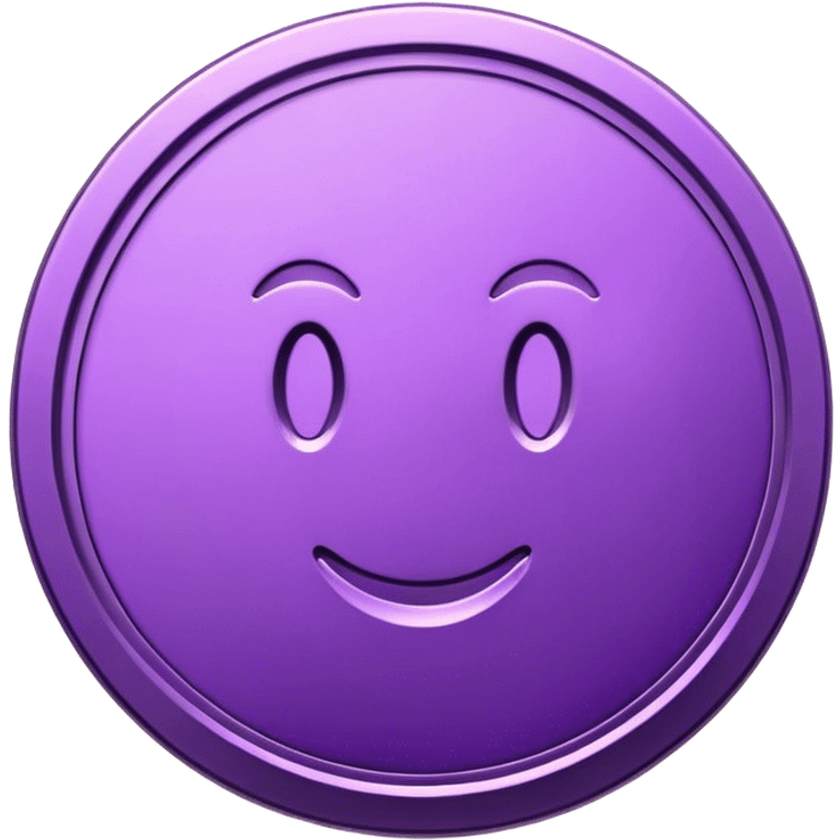 A purple coin emoji