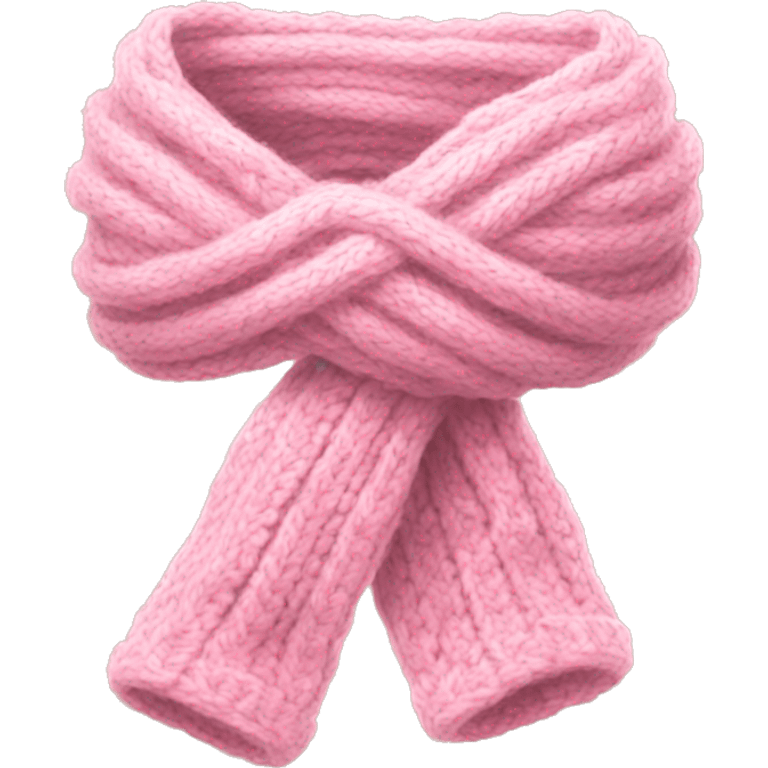 Light pink knitted scarf emoji