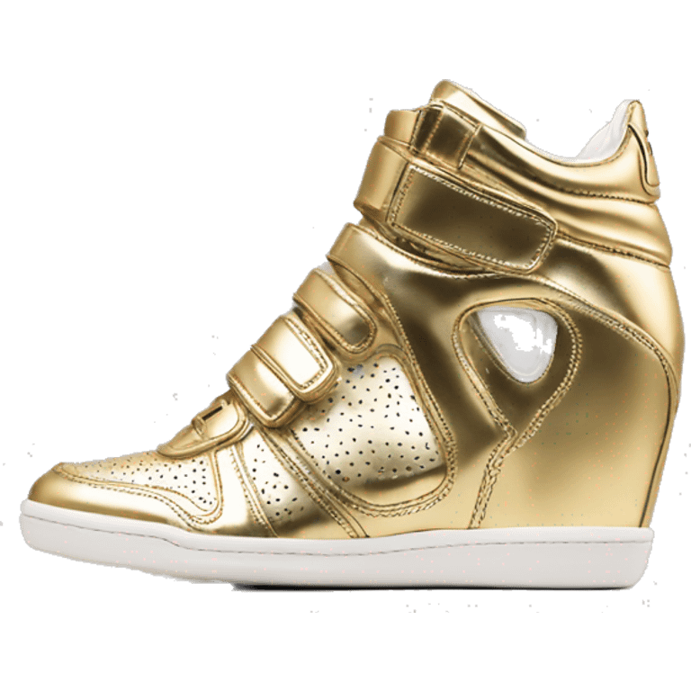 isabel marant wedge sneaker light gold emoji emoji