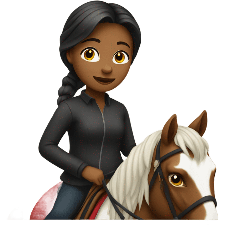 The girl Yurun riding horse emoji