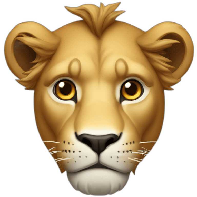 lion-looking like james bond emoji