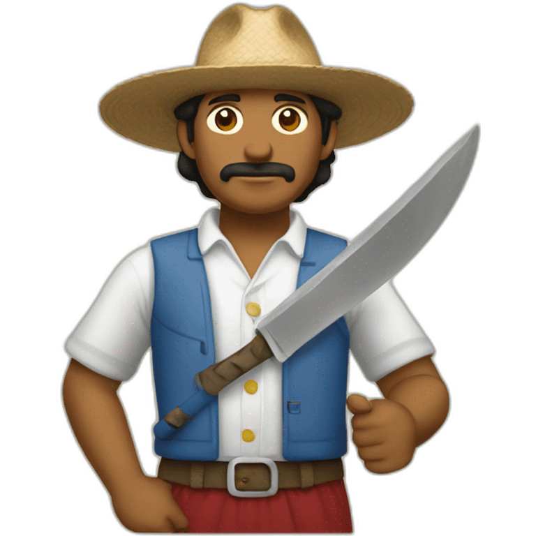 campesino con machete emoji