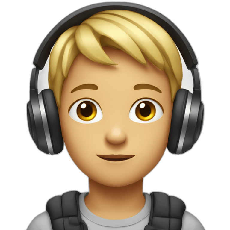 kid wearing headphones emoji