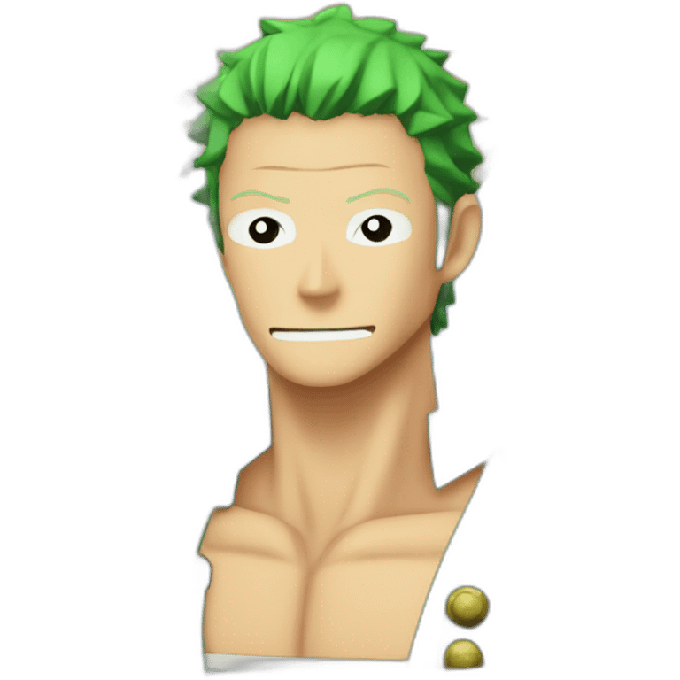 Zoro with a map of the world emoji