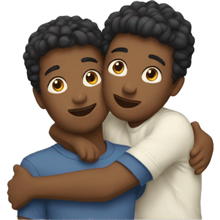 Two friends hugging each other  emoji