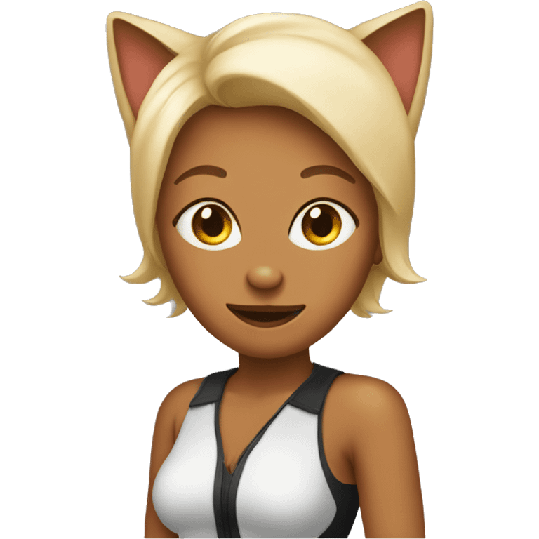 Mom in a cat suit  emoji