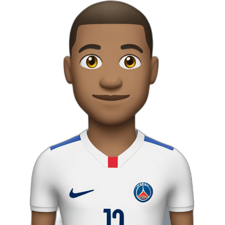 Kylian Mbappé qui soulève emoji