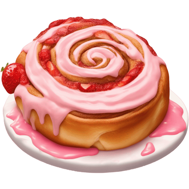 strawberry cinnamon roll emoji