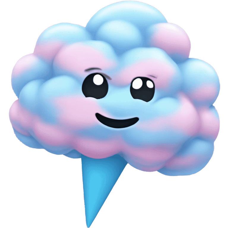 A cotton candy cloud emoji