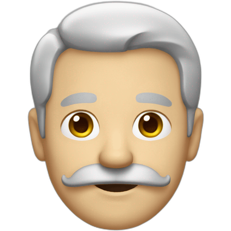 old man with moustache grey hair emoji