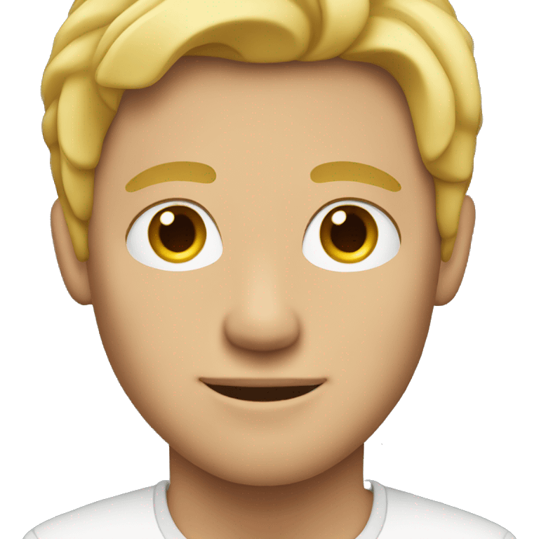 Blond man with a middle part emoji