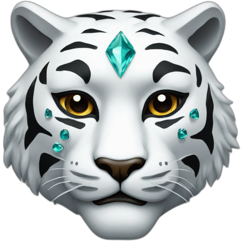 diamond tiger Japanese mask emoji