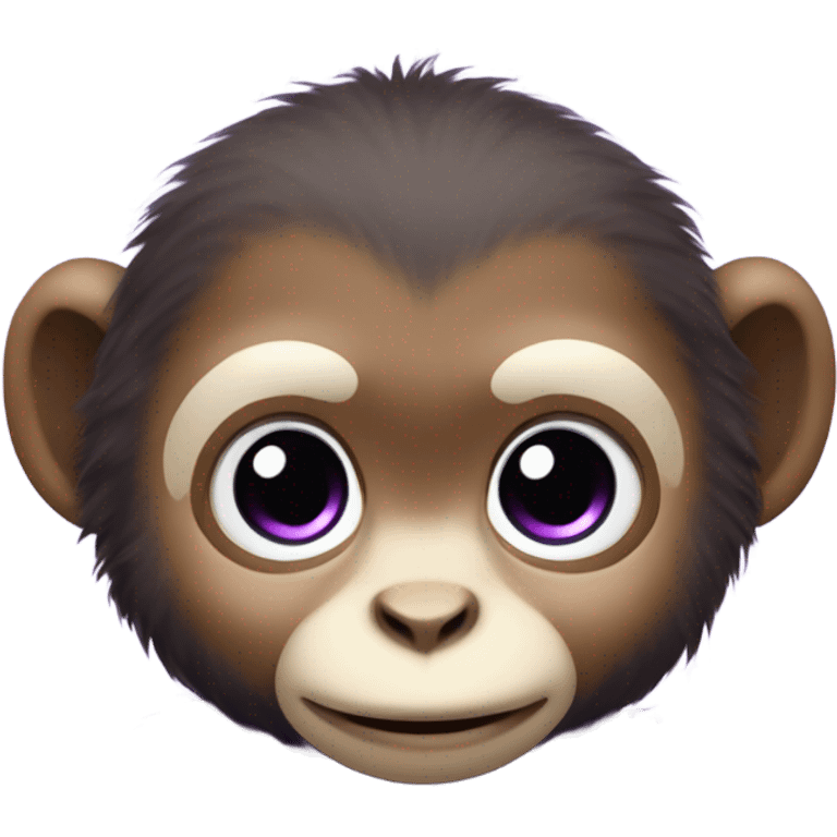 Purple fuzzy baby monkey emoji