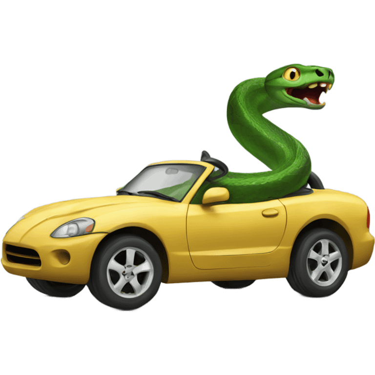 Snakes driving a car  emoji