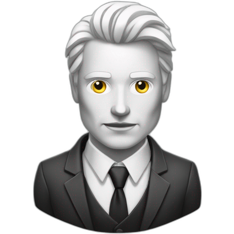 white skinned man head future cyberpunk banker crypto usd rich emoji