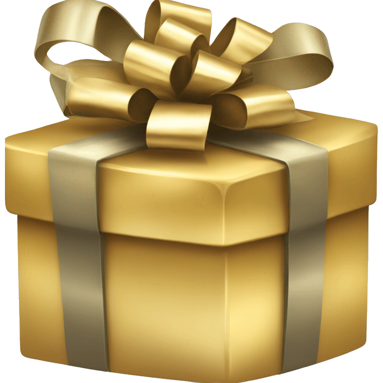 Golden gift box emoji