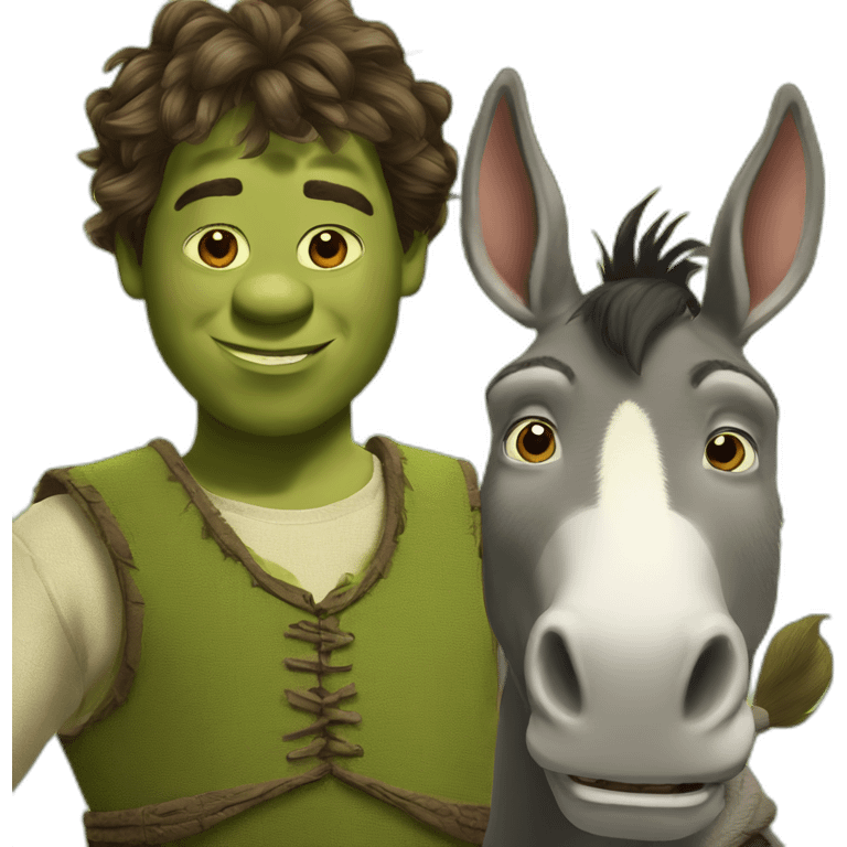 Shrek and donkey emoji