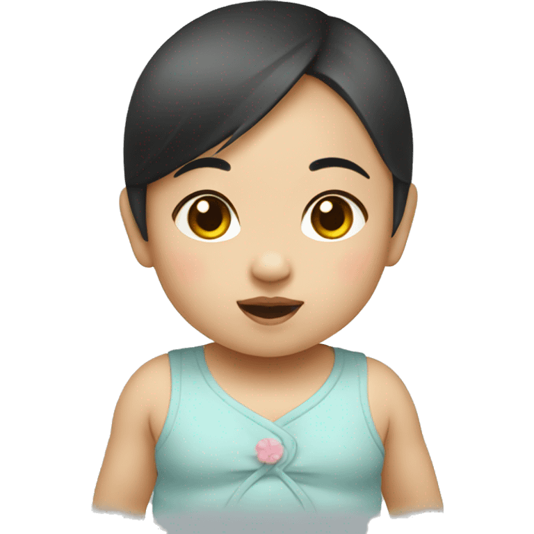 An  Asian  baby  girl. emoji