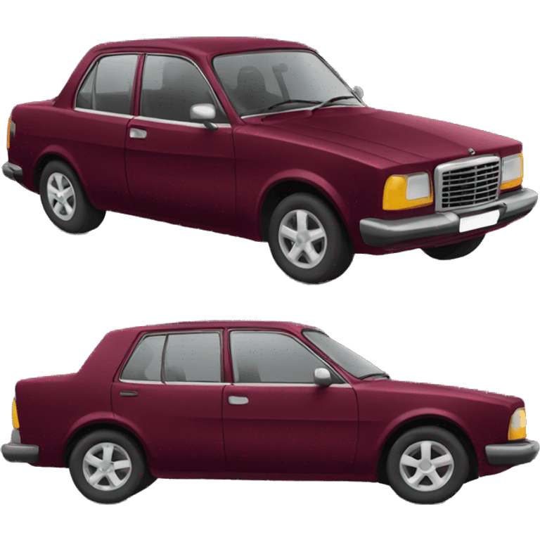 Burgundy car emoji