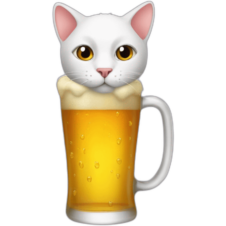 Cat-drink-beer emoji