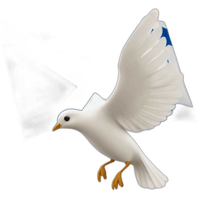 Israel flag and dove of peace emoji