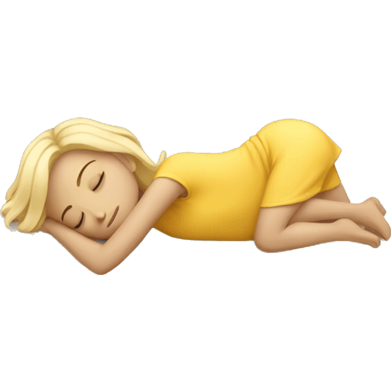 blonde girl sleeping  emoji