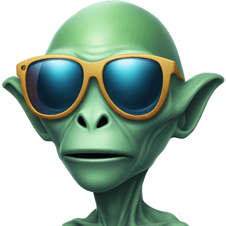 Alien with sunglasses emoji