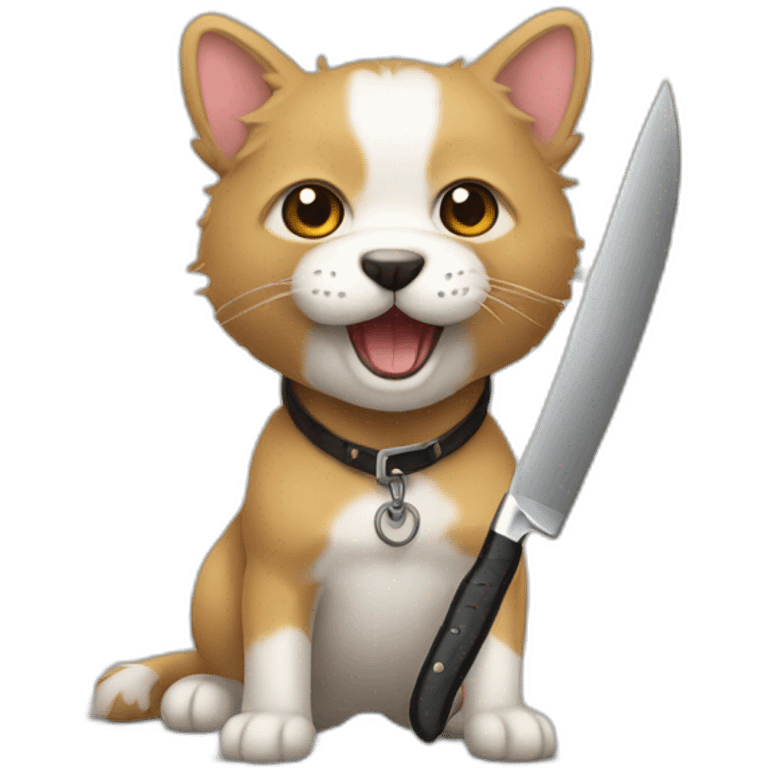 Bobtail with a knife emoji