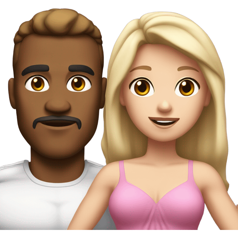 A Couple,A Boxer and a princess, Boxer has darkblond hair and has big muscles, the Princess light blonde hair and a pink dress  emoji