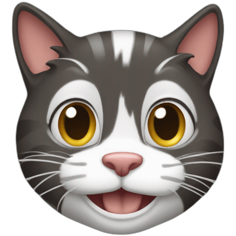 Goofy cat emoji