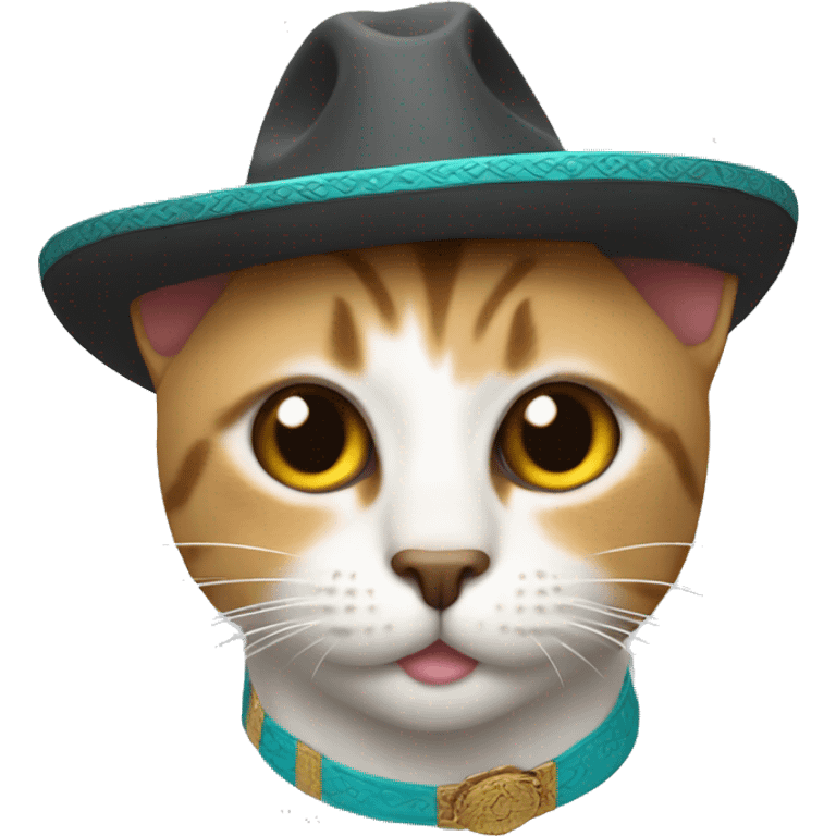 Gato con sombrero emoji