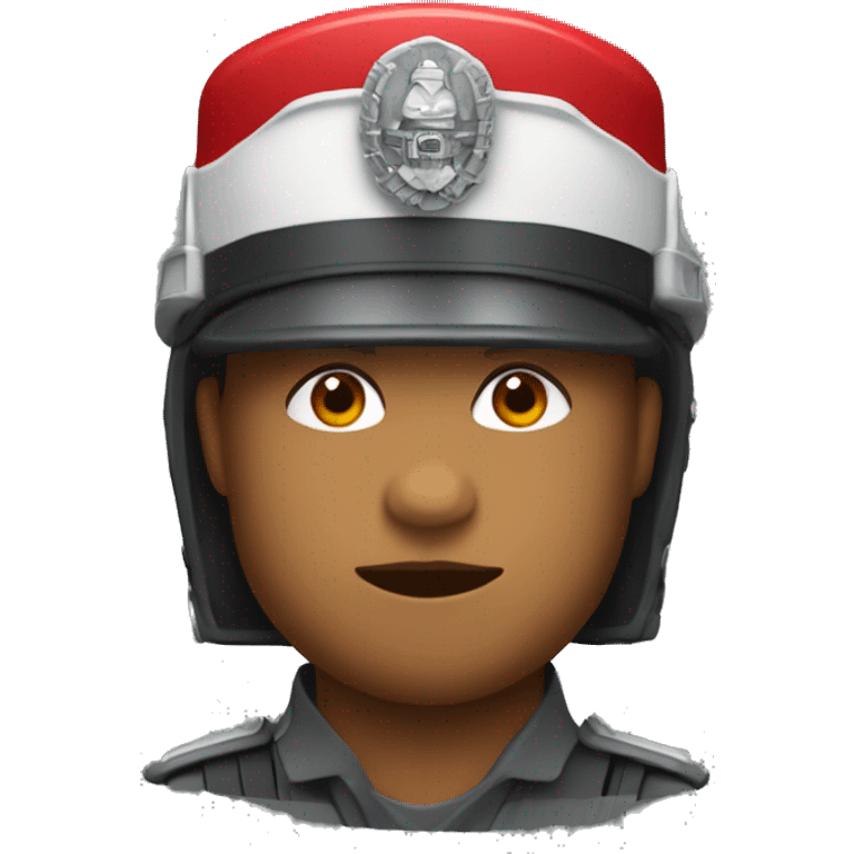 Trooper icon with bino and a colored visor red icon emoji