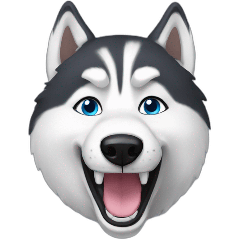 Crazy husky emoji