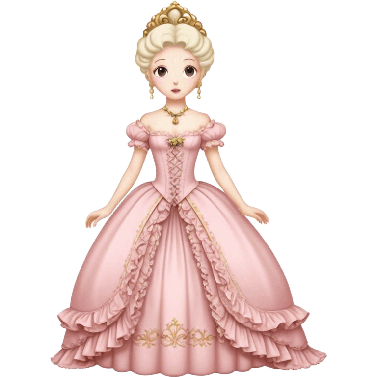 Isolated rococo gown, pale pink emoji