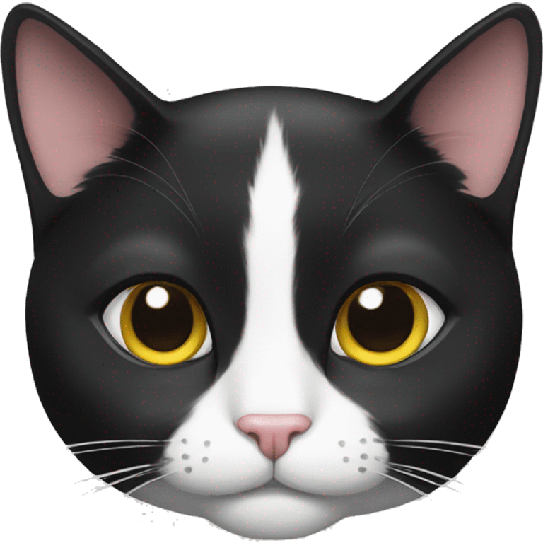 tuxedo cat staring at you emoji