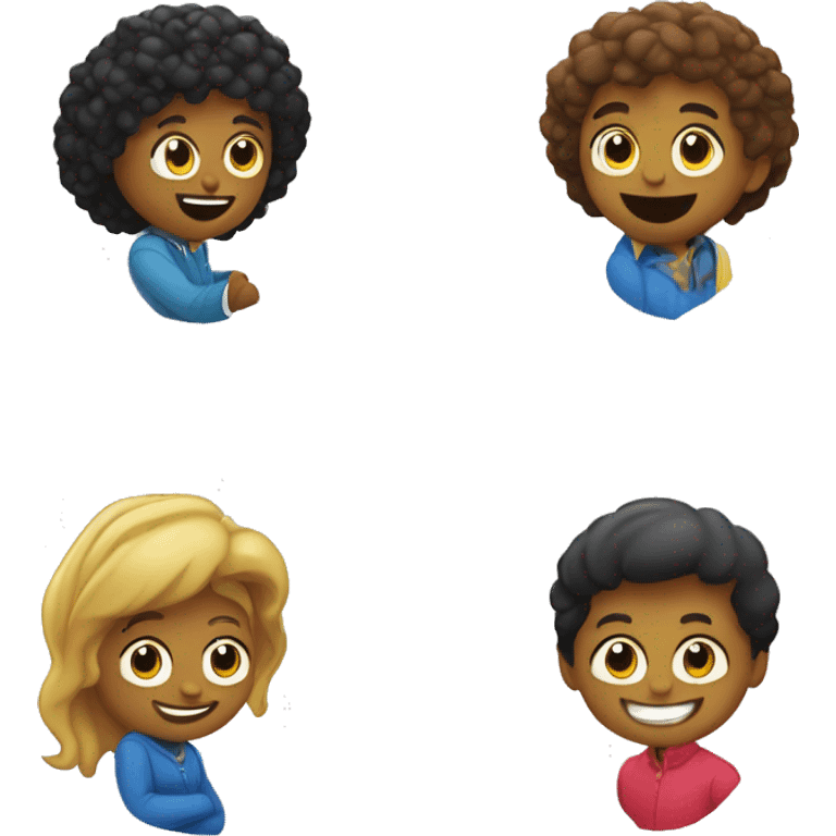 cuatro personas jugando al parchis emoji