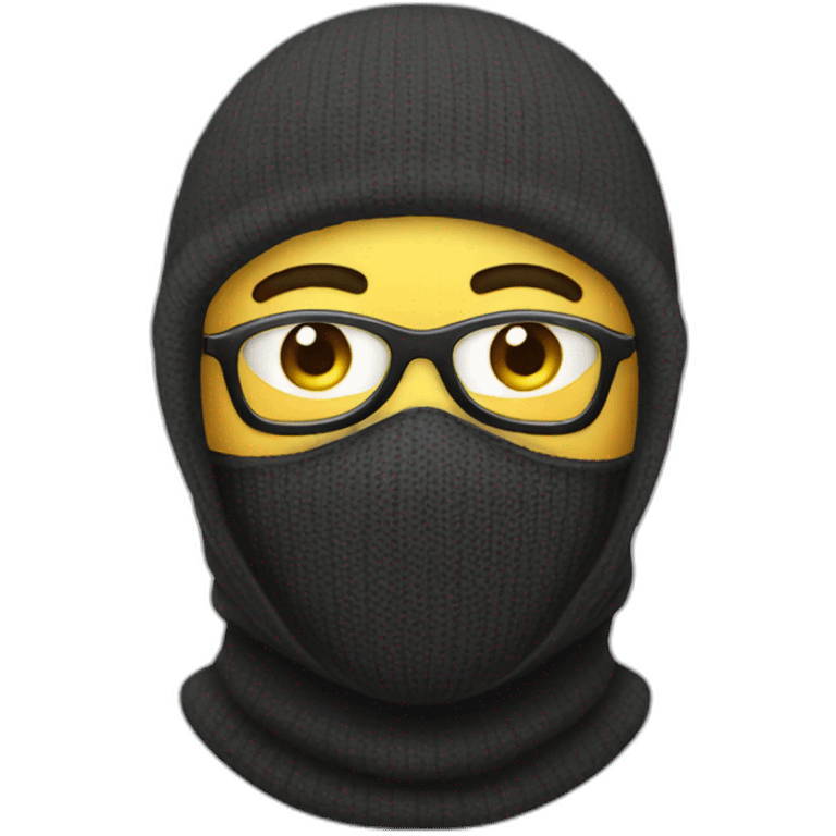 balaclava with glasses emoji